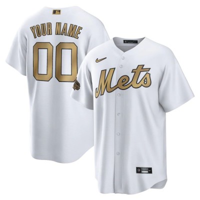 New York Mets Custom Men's Nike White 2022 MLB AllStar Game Replica Jersey